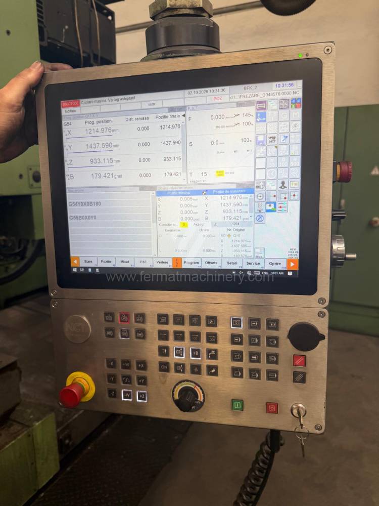 Vízszintes fúrómaró / Asztallapos - orsóátmérő 90 mm - től nagyobb / BFK 130