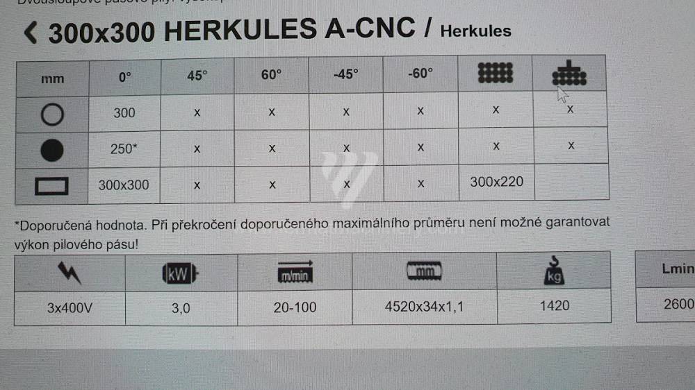Attrezzature di taglio / Sega / 300x300 Herkules X-CNC